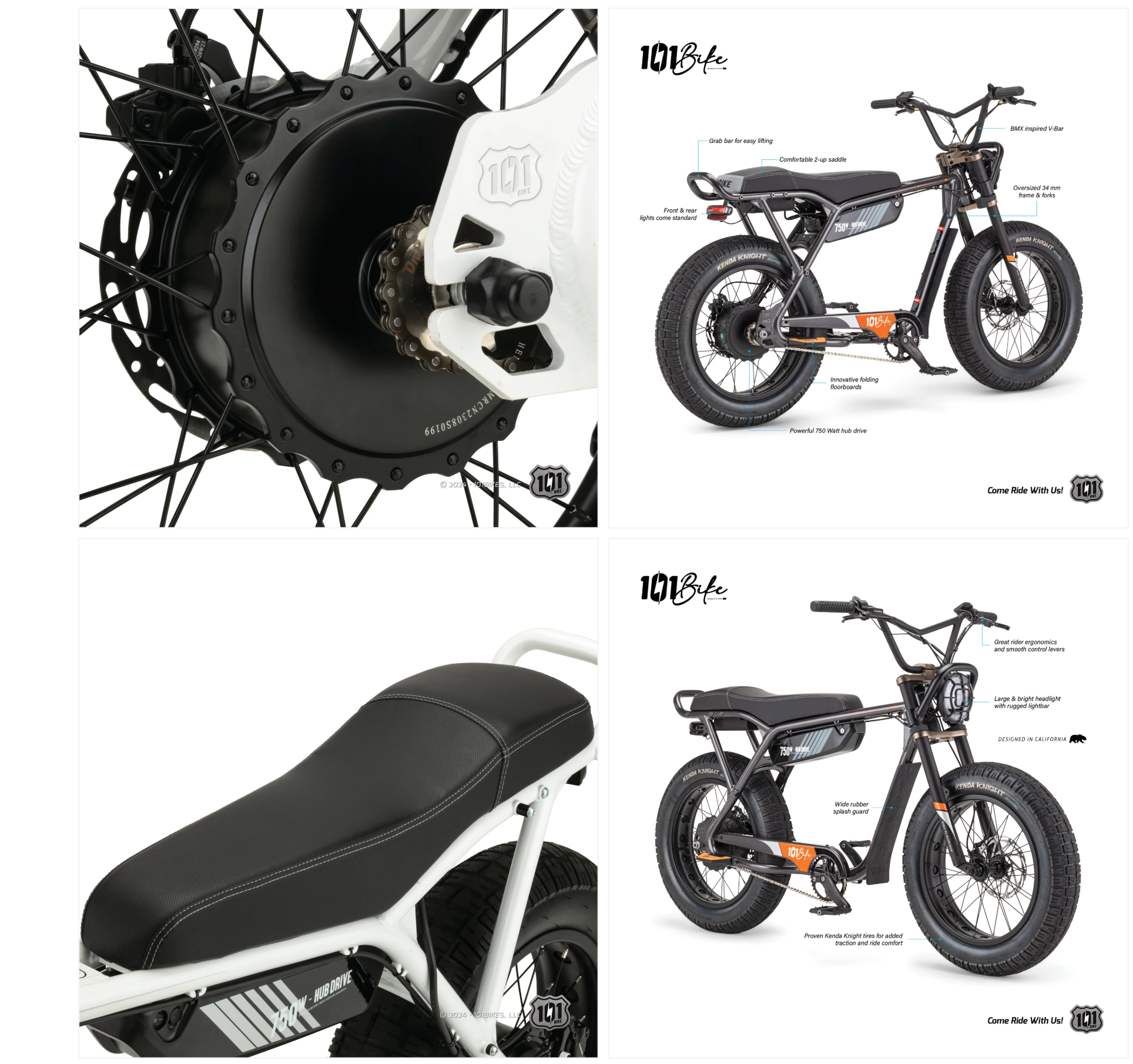 101 Bikes Seaside Moto Style Electric Bike - Image 3